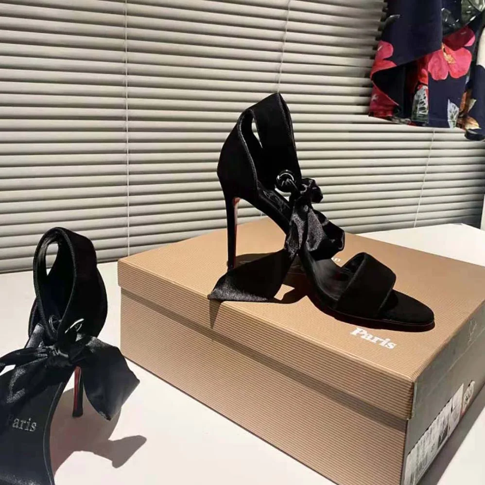 Christian Louboutin Torrida 100 mm Heel Height for Women in Black Christian Louboutin Torrida 100 mm Heel Height for Women in Black