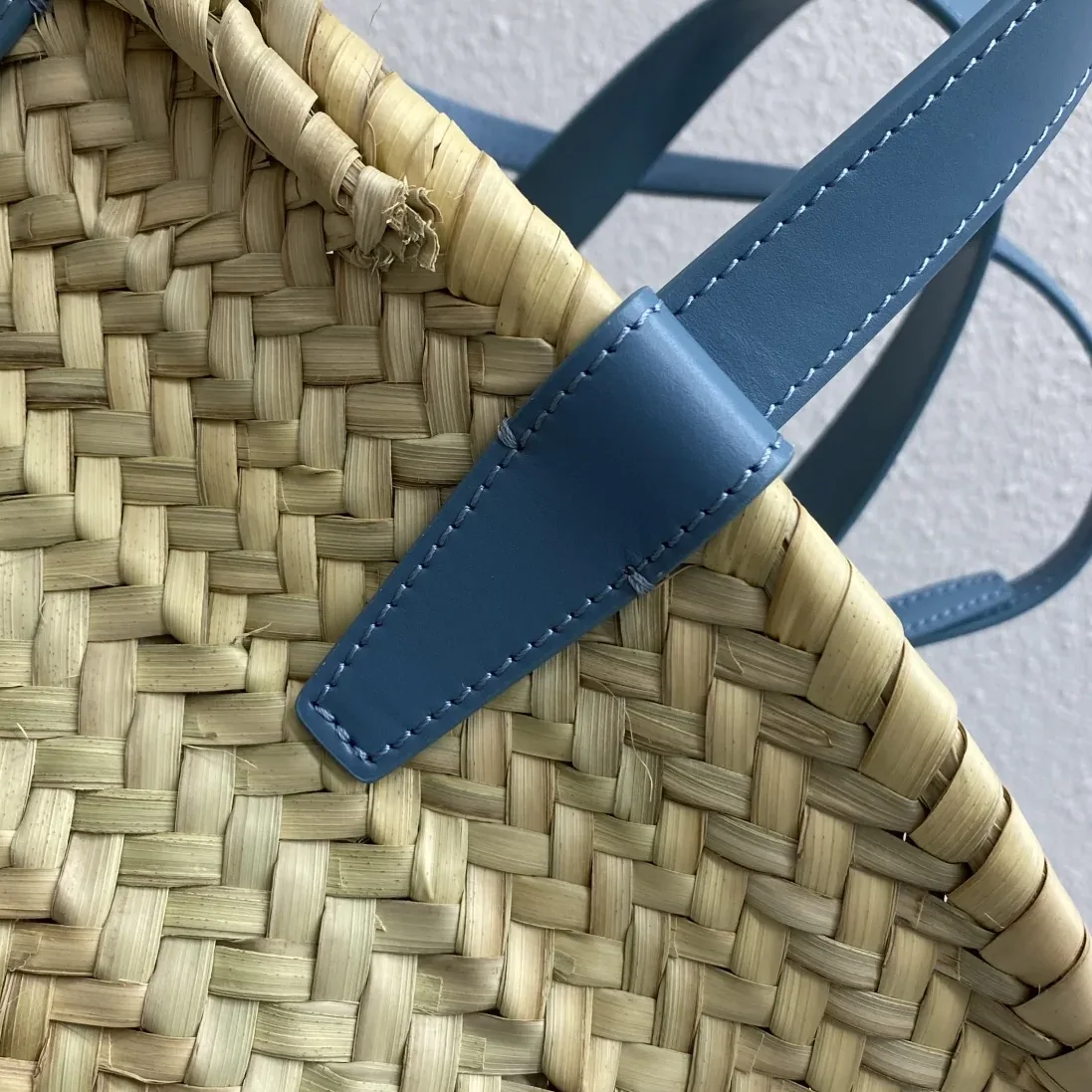 Celine Teen Triomphe Celine Classic Panier In Palm Leaves And Lizard Blue / Celine Teen Triomphe Celine Classic Panier In Palm Leaves And Lizard Blue /