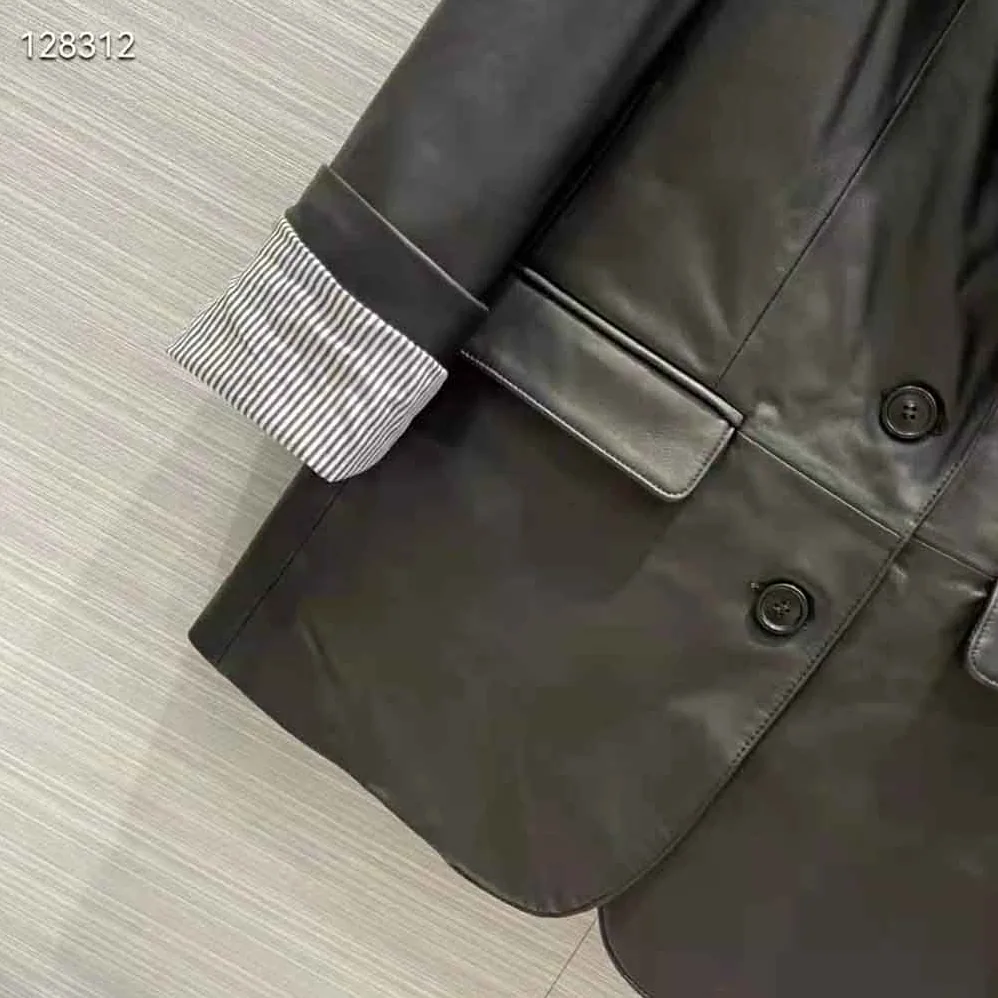 Celine Tournon Jacket in Lambskin Leather for Women in Black