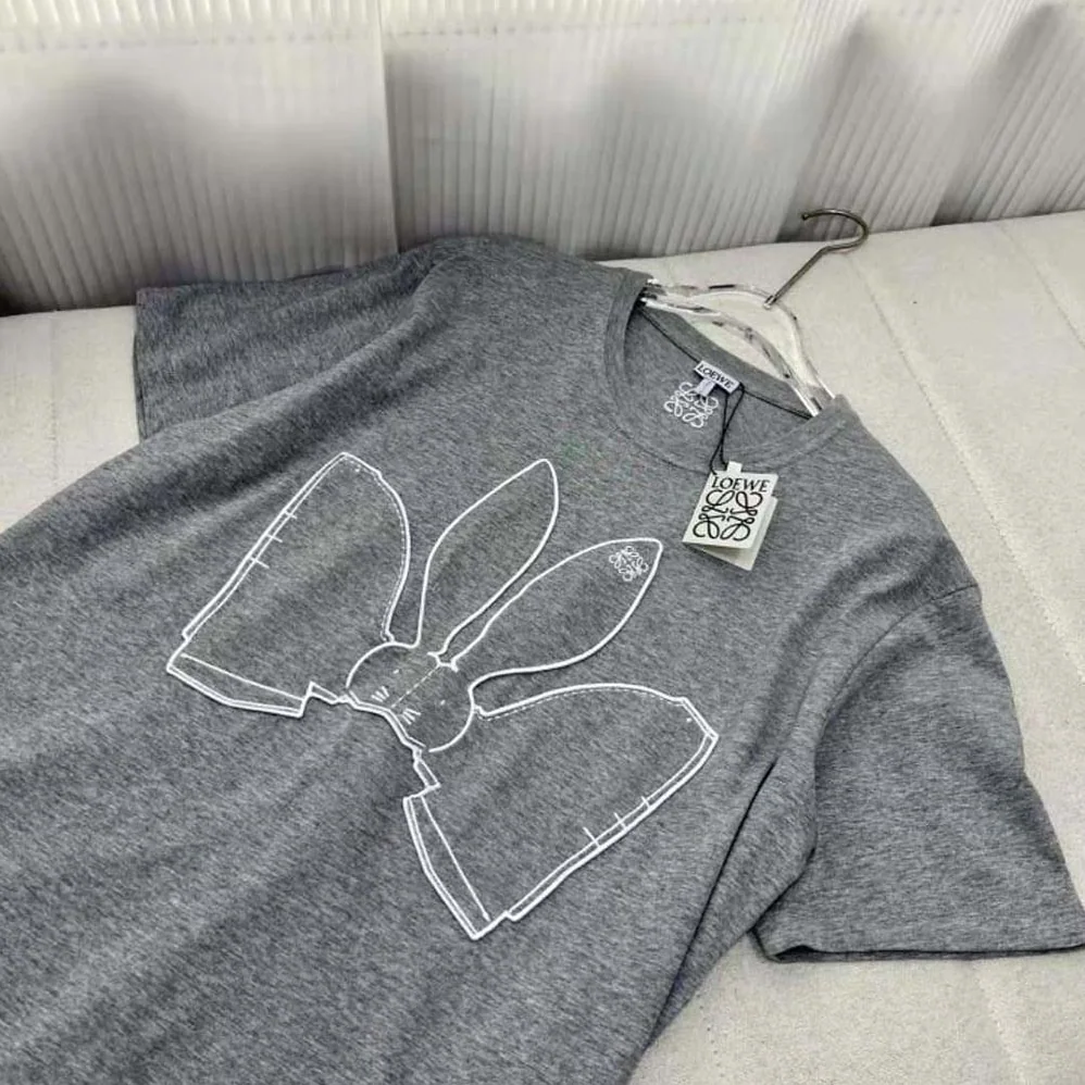 Loewe Bunny T-shirt in Cotton for Women in Silver Loewe Bunny T-shirt in Cotton for Women in Silver