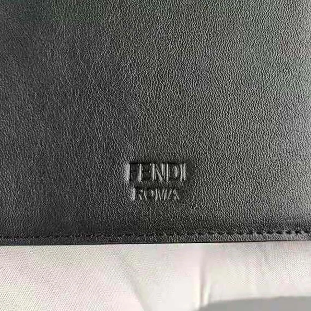 Fendi Wallet Black Leather Horizontal Wallet for Men Fendi Wallet Black Leather Horizontal Wallet for Men