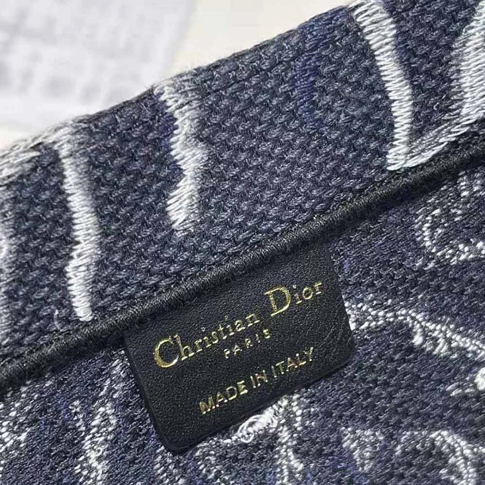 Dior Large Dior Book Tote Blue Dior Roses Embroidery for Women Dior Large Dior Book Tote Blue Dior Roses Embroidery for Women