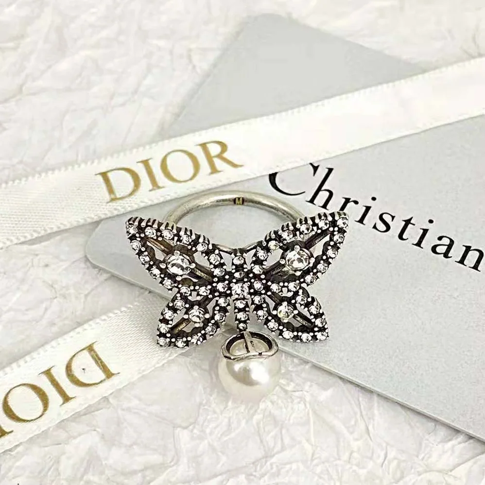Dior Papillon De Nuit Ring Antique Silver for Women in Finish Metal Dior Papillon De Nuit Ring Antique Silver for Women in Finish Metal
