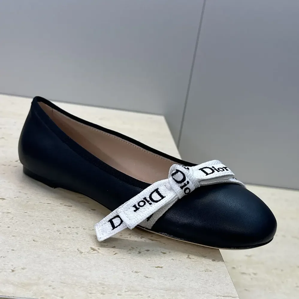 Dior J'Adior Ballet Flat Black Lambskin for Women