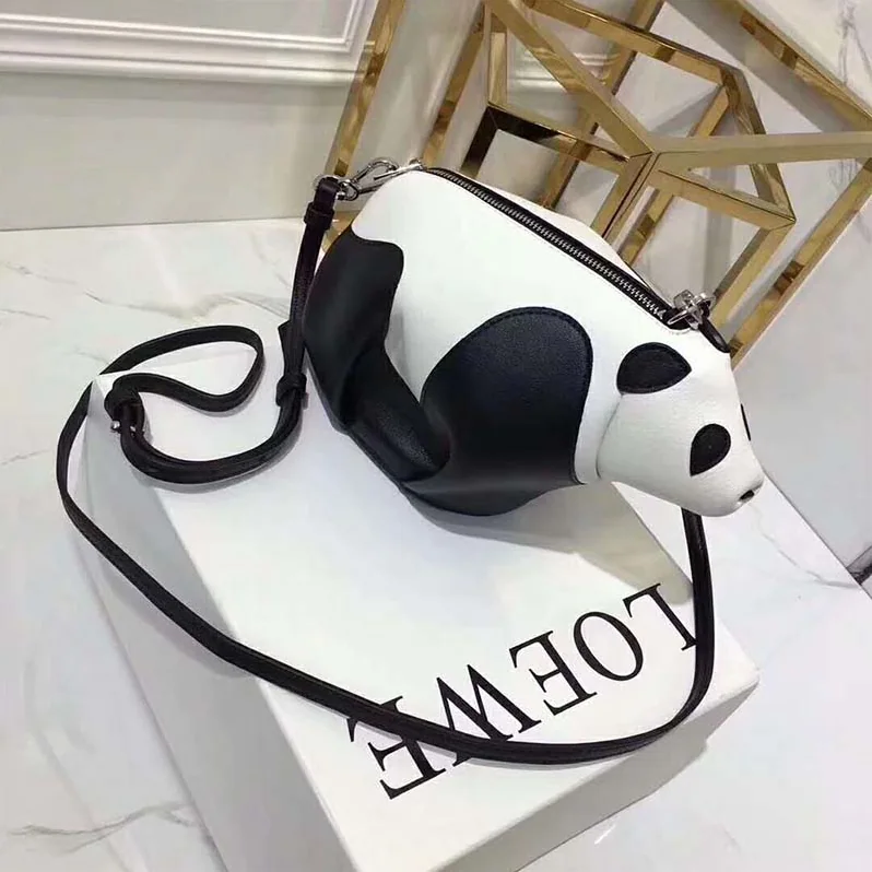 Loewe Panda Mini Bag Black White in Calfskin for Women Loewe Panda Mini Bag Black White in Calfskin for Women