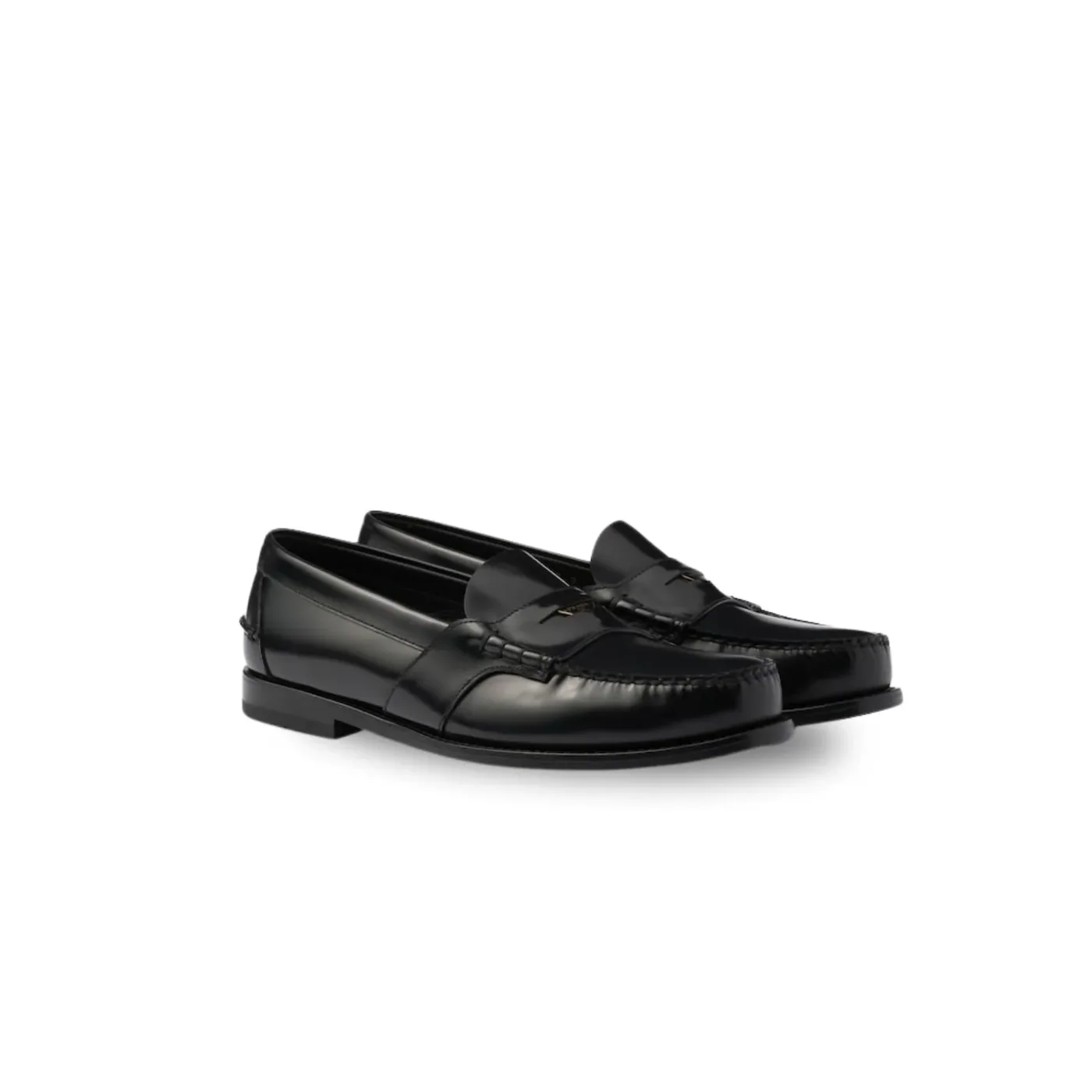Prada Brushed Leather Loafers Black 2DB222_055_F0002_F_X000
