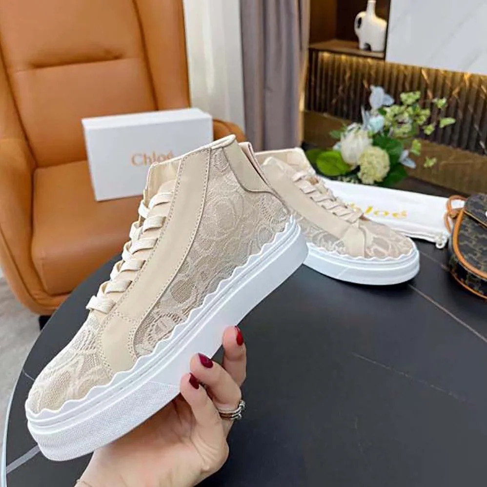Chloe Lauren High for Women in Top Sneaker in Lace