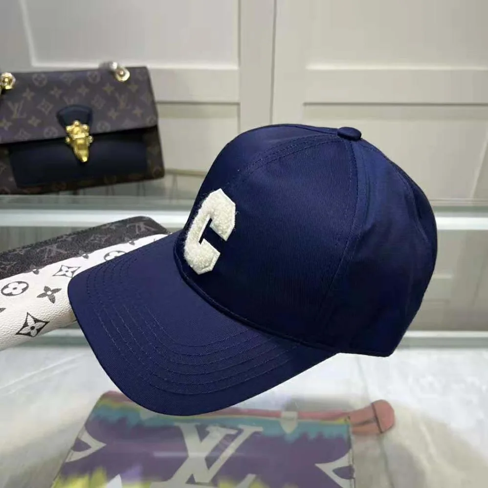 Celine Initial Baseball Cap in Cotton for Women in Navy