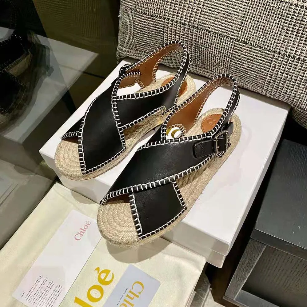 Chloe Lucinda Flat Espadrille for Women in Black Chloe Lucinda Flat Espadrille for Women in Black