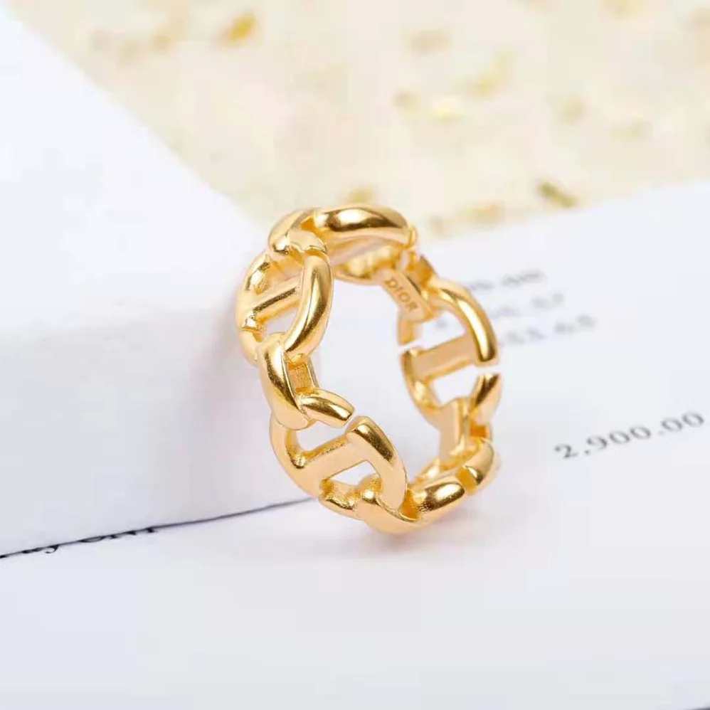 Dior CD Navy Ring Gold for Women in Finish Metal