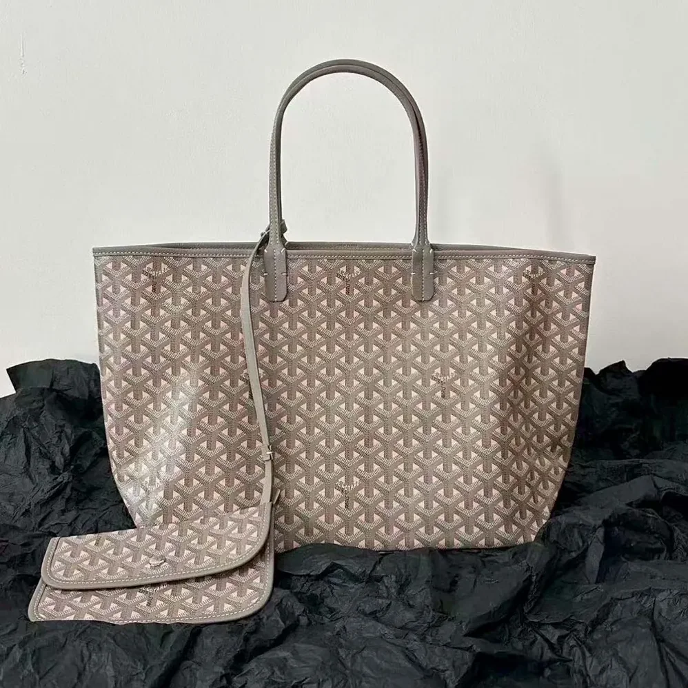 Goyard Saint Louis GM Bag for Women in Grey/Pink