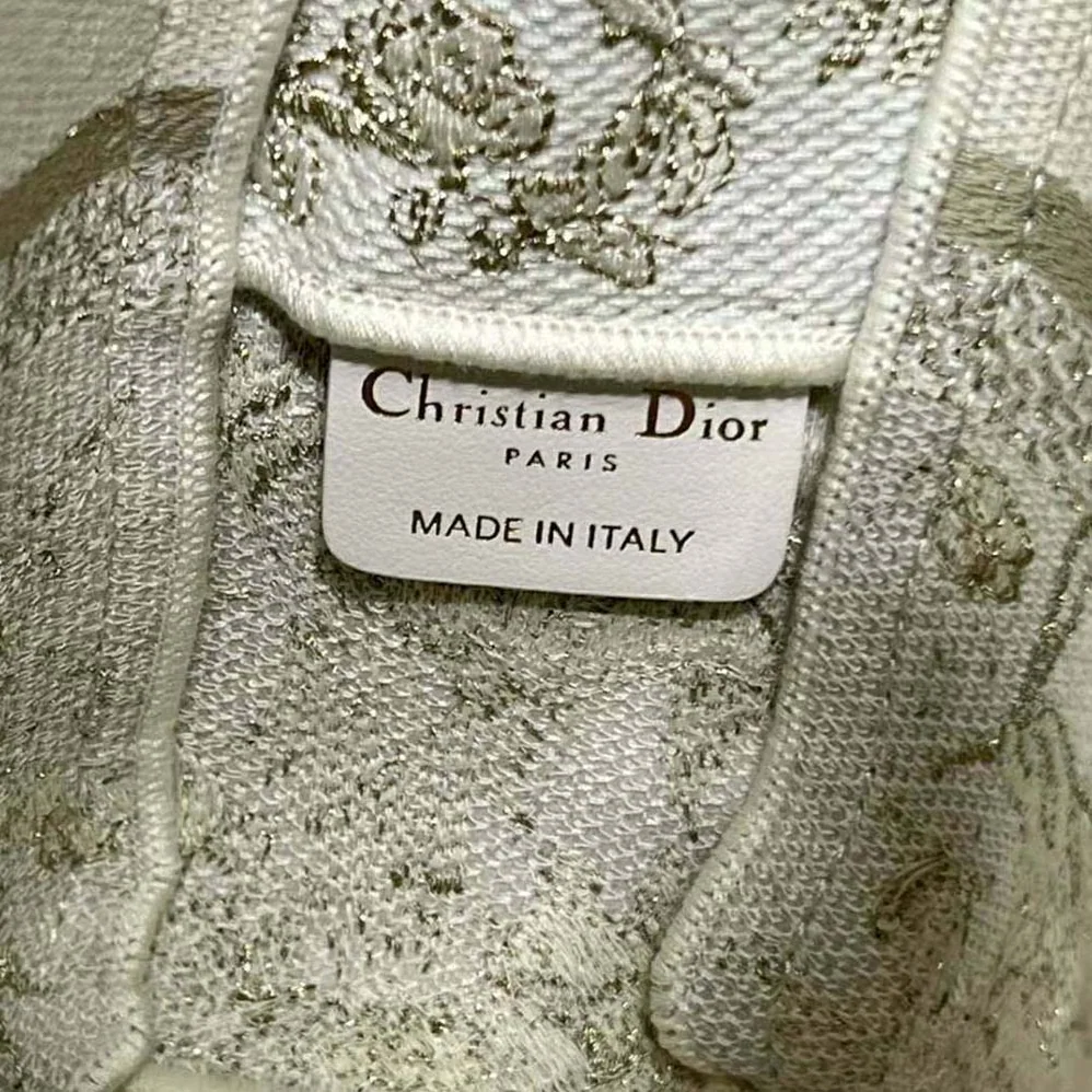 Dior Small Diorcamp Bag Dior Jardin d'Hiver Embroidery with Gold for Women in Tone Metallic Thread