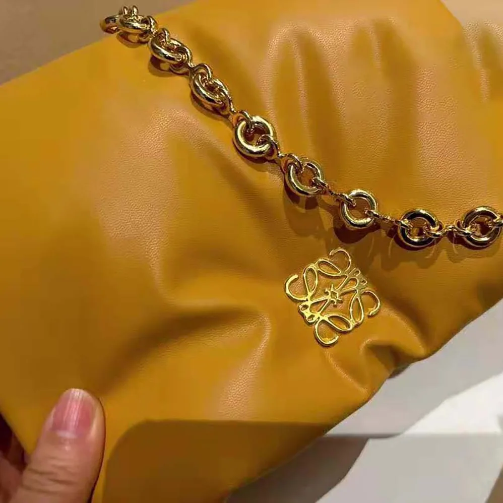 Loewe Puffer Goya Bag in Shiny Nappa Lambskin for Women in Brown