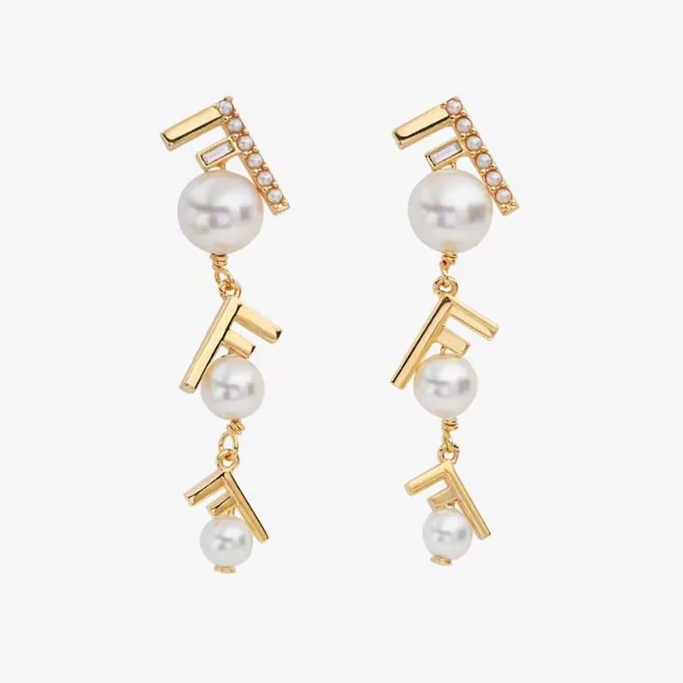 Fendi First Earrings Gold for Women in colored