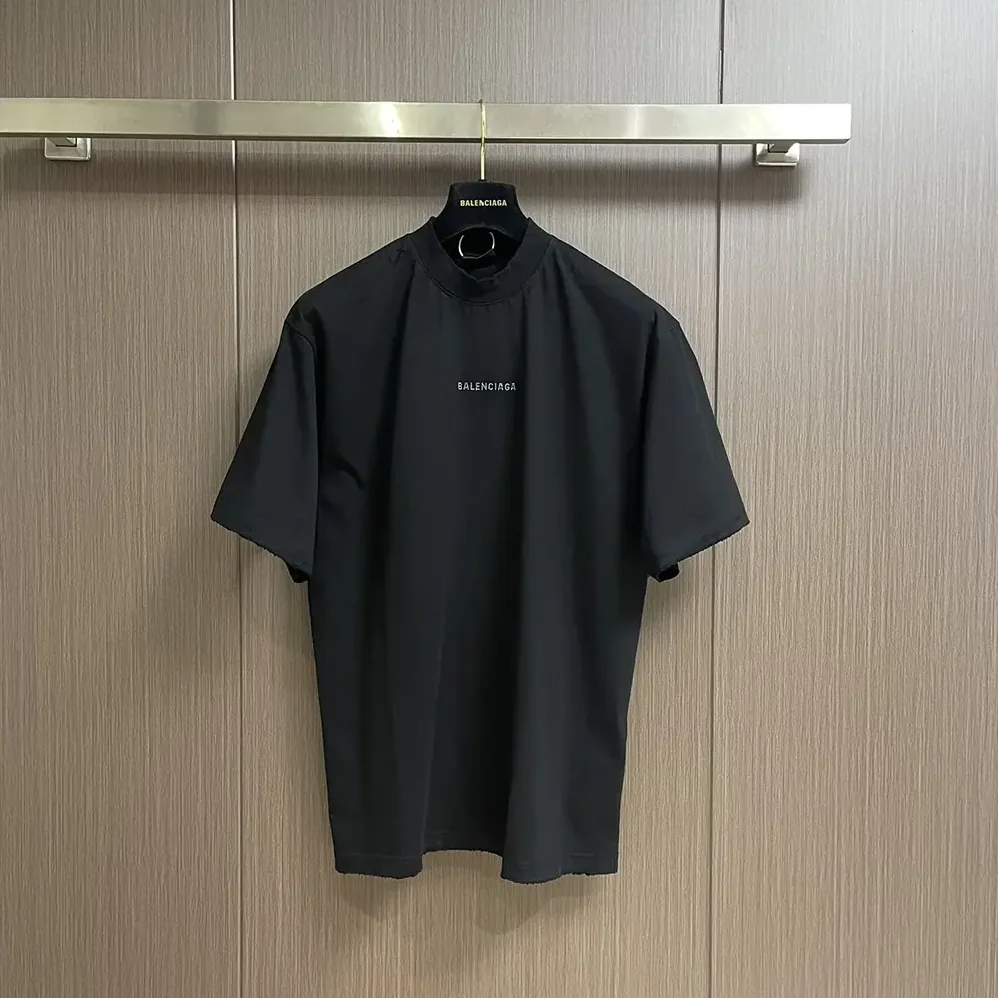 Balenciaga Back T-Shirt Medium Fit in Black Vintage Jersey for Women