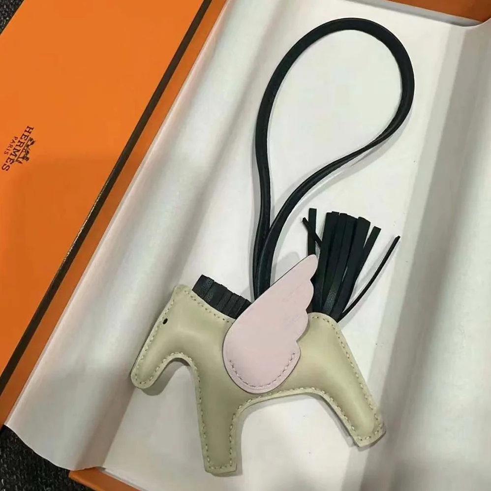 Hermes Rodeo Pegase MM Charm for Unisex in Black