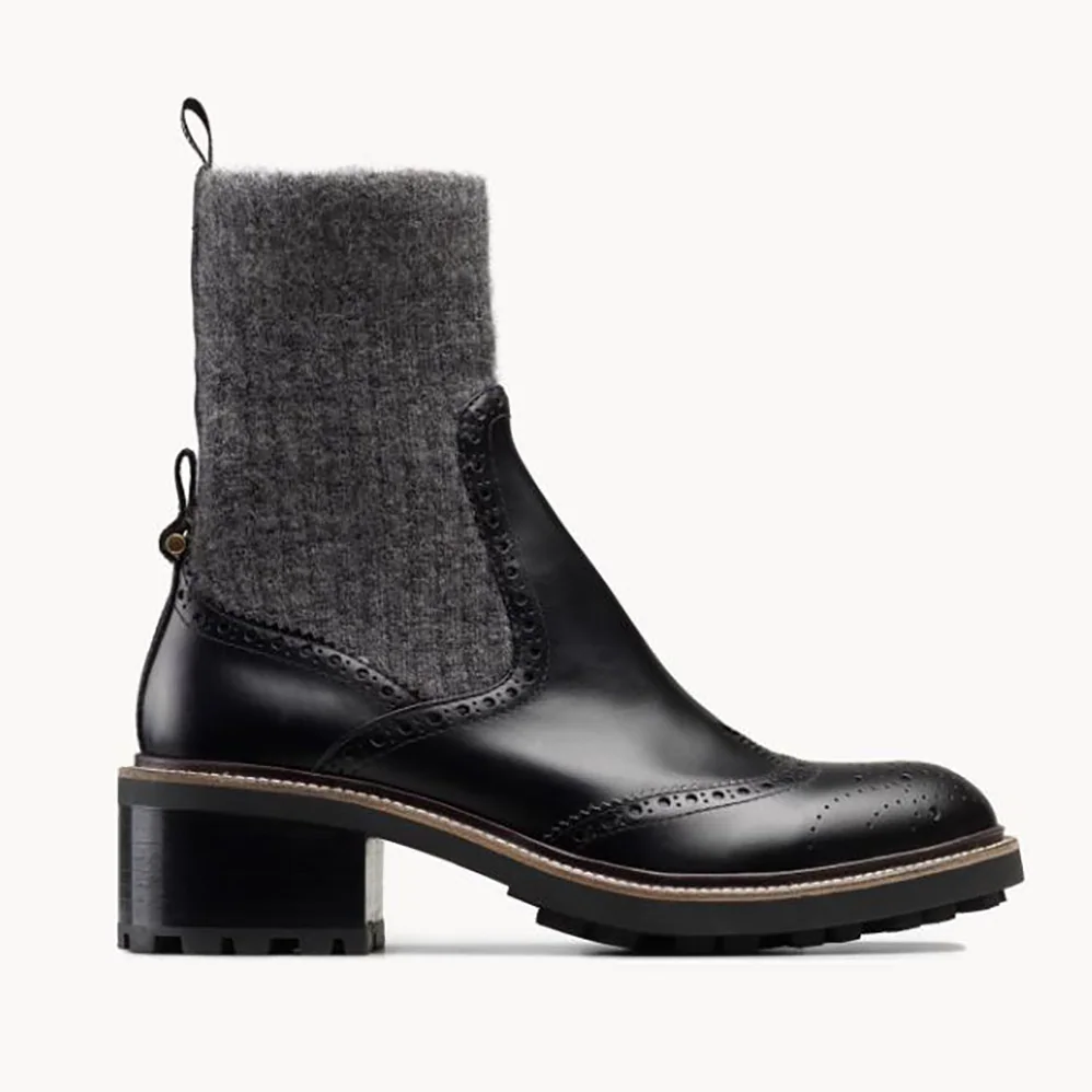 Chloe Franne Sock Ankle Boot in Matte Calfskin for Women Chloe Franne Sock Ankle Boot in Matte Calfskin for Women