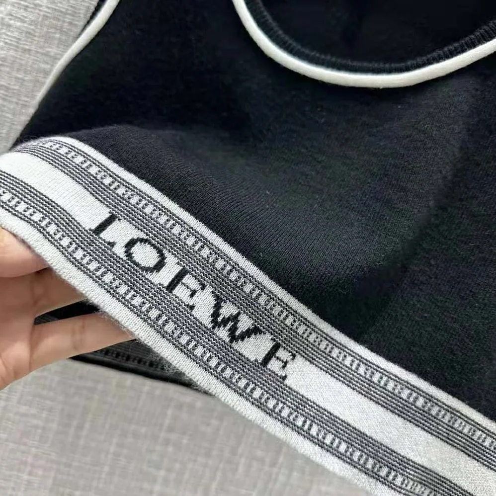 Loewe Cropped Tank Top in Viscose for Women in Black