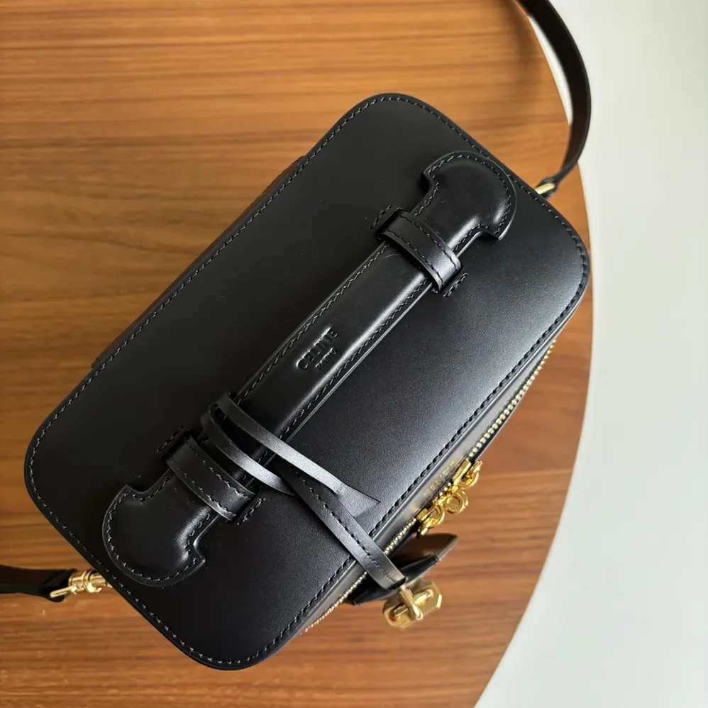 Celine Vanity in Smooth Satinated Calfskin for Unisex in Black