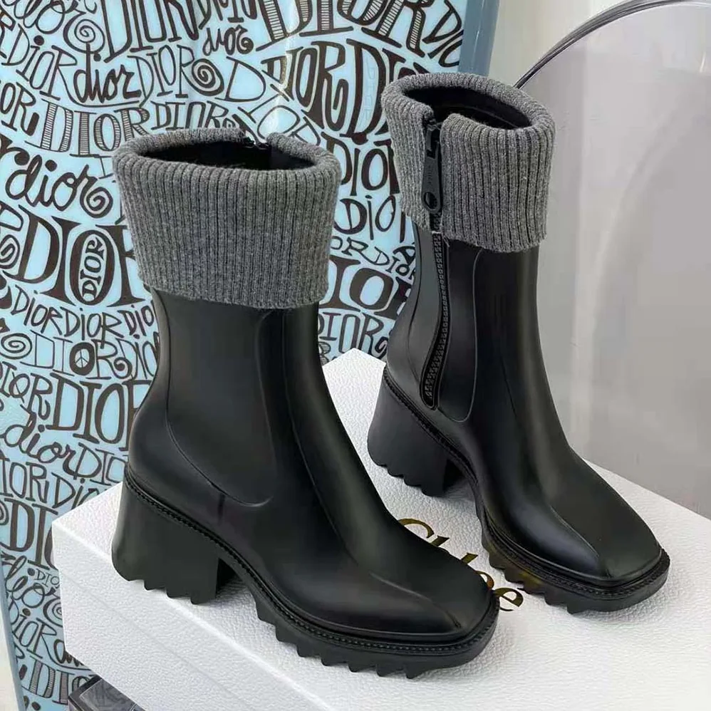 Chloe Betty Rain Boot in PVC for Women in Black