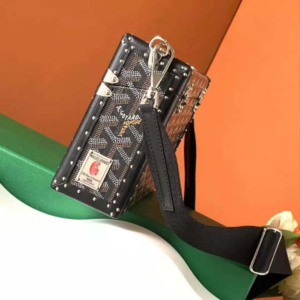 Goyard Cassette Trunk Bag in Goyardine Canvas & Clamecy Cowhide for Women in Black