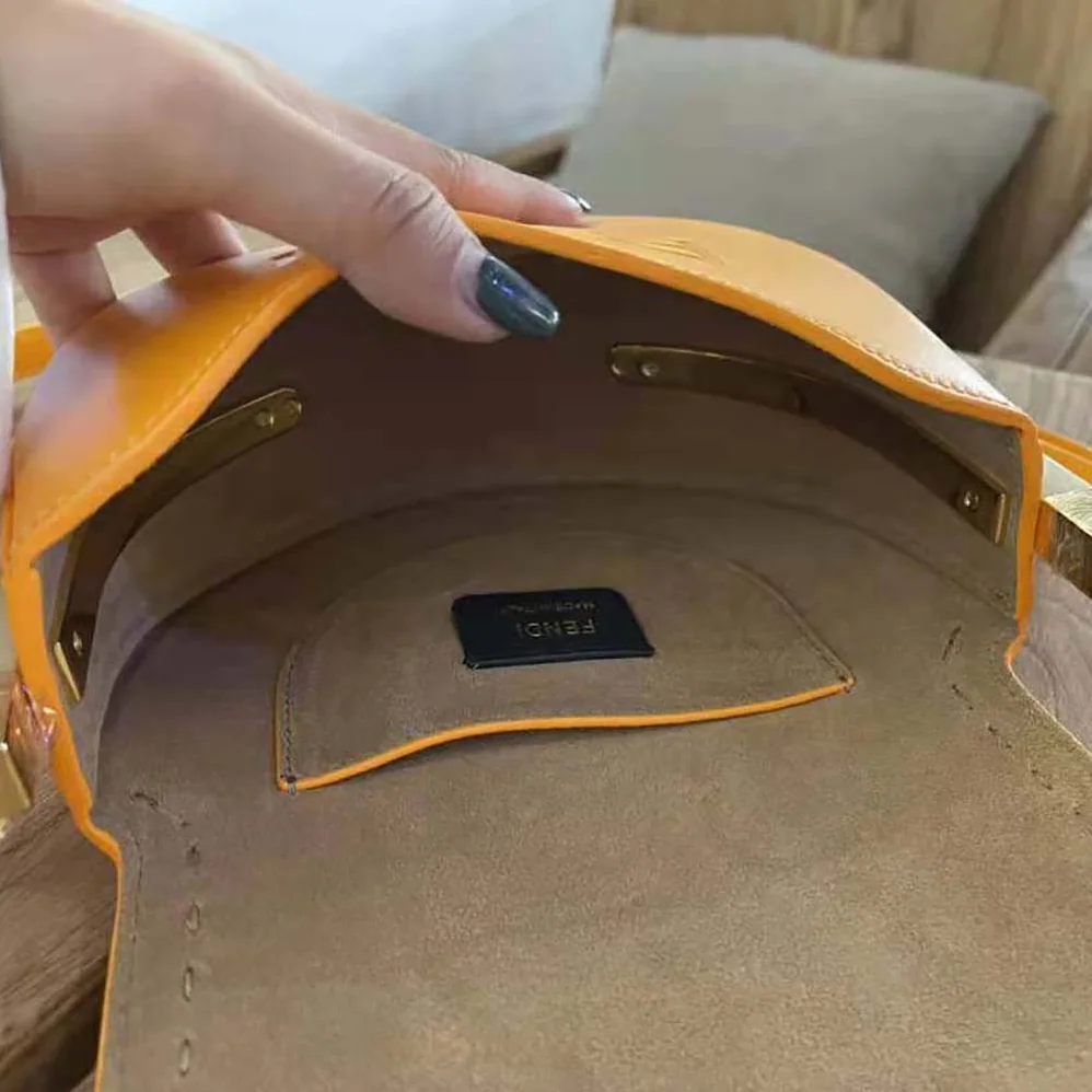 Fendi Moonlight Orange Leather Bag for Women