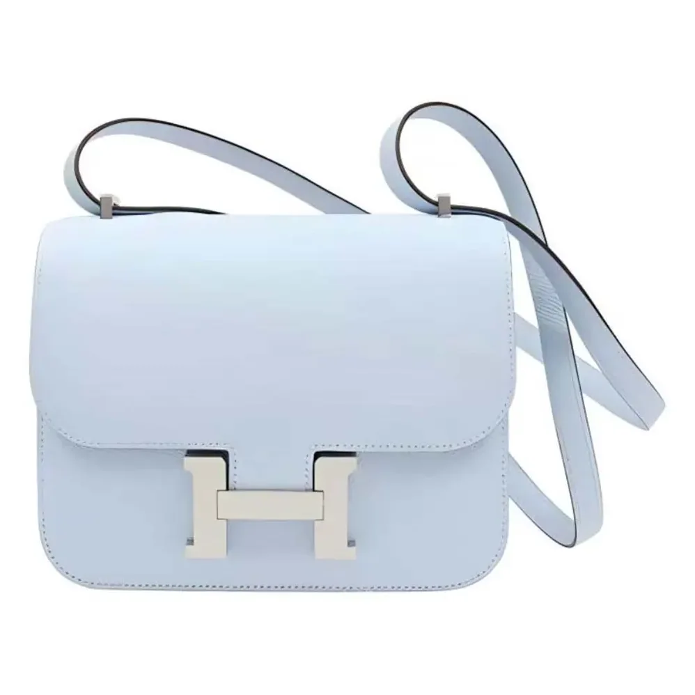 Hermes Constance 24 Bag Epsom Leather for Women in Light Blue/Silver