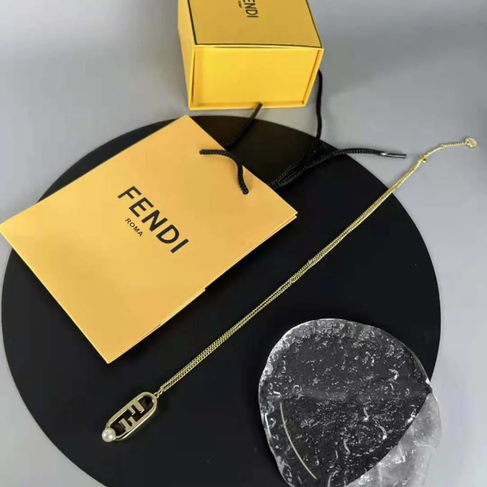 Fendi O'Lock Necklace Gold for Women in colored Necklace Fendi O'Lock Necklace Gold for Women in colored Necklace