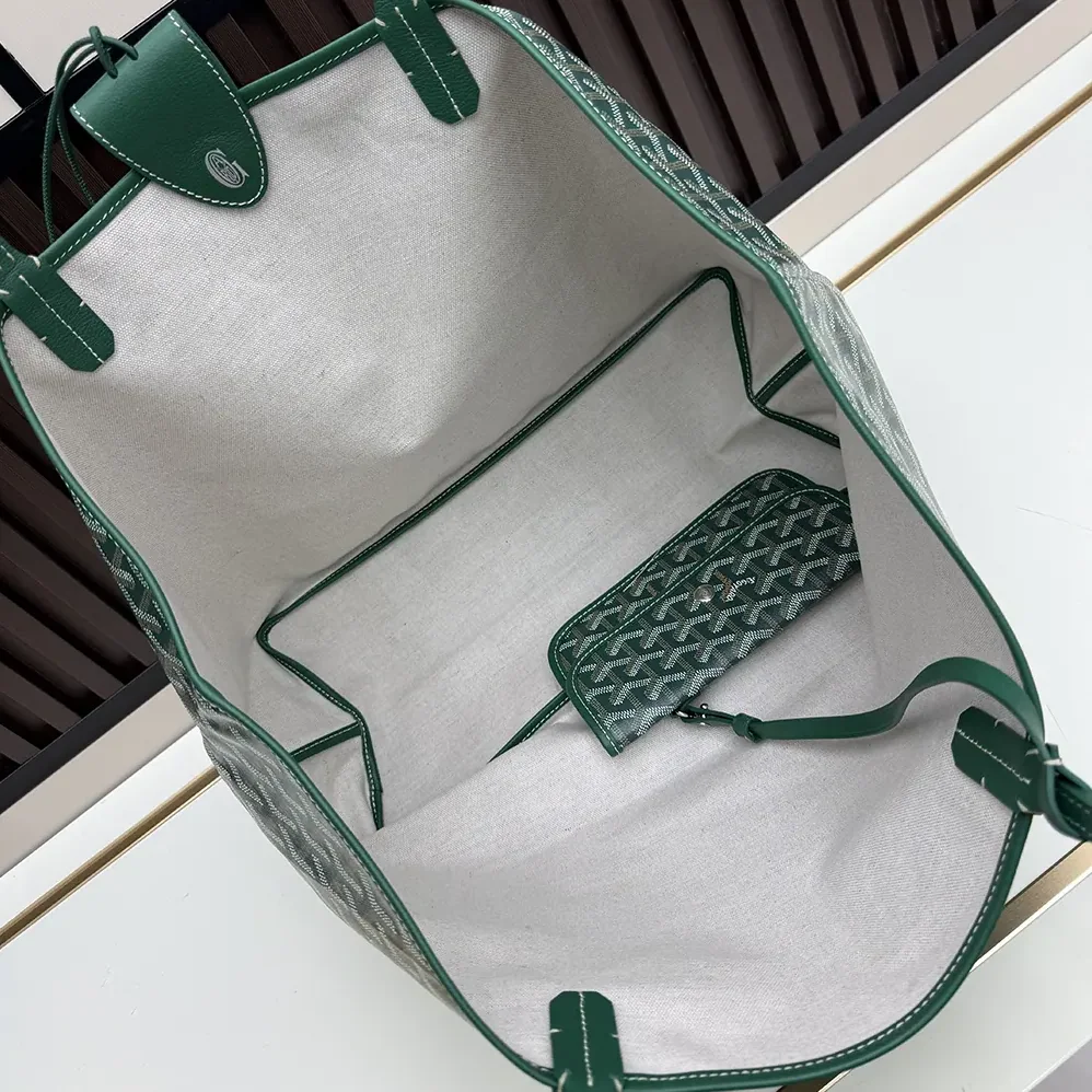 Goyard Saint Louis Gm Bag for Unisex in Green Goyard Saint Louis Gm Bag for Unisex in Green