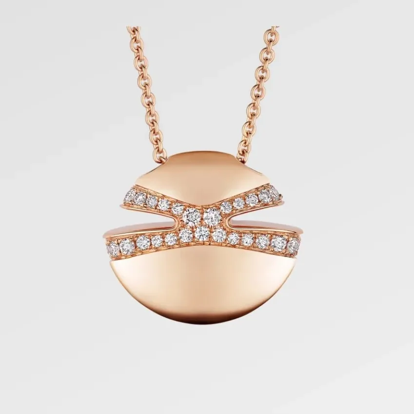 Bvlgari Cabochon Necklace Rose Gold