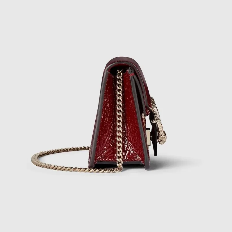 Gucci Dionysus Super Mini Shoulder Bag in Red Light Gold Hardware