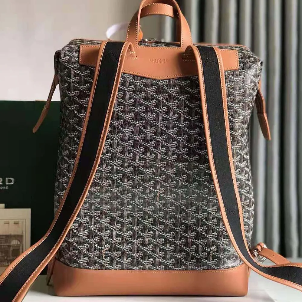 Goyard Sac A Dos Cisalpin in Goyardine Canvas & Chevroches Calfskin for Women in Brown Goyard Sac A Dos Cisalpin in Goyardine Canvas & Chevroches Calfskin for Women in Brown