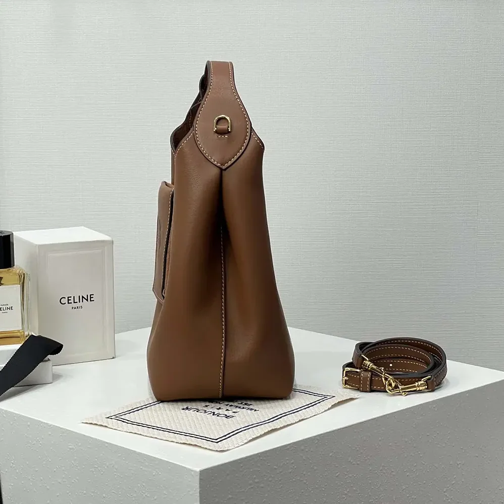 Celine Small Hobo in Supple Smooth Calfskin for Women in Tan Celine Small Hobo in Supple Smooth Calfskin for Women in Tan