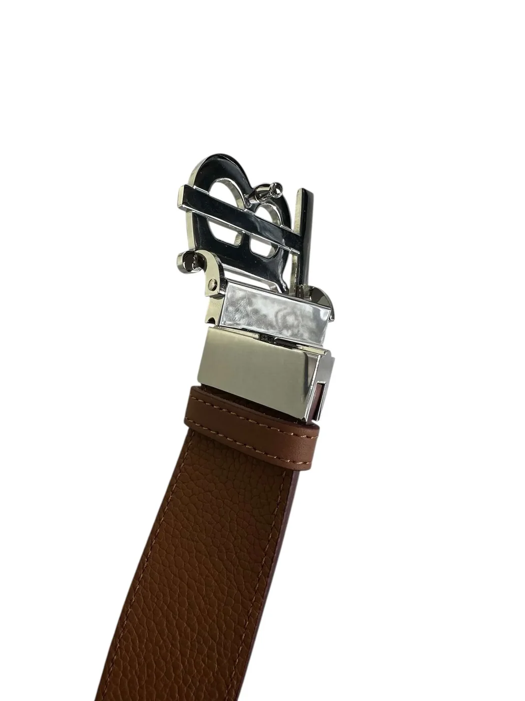 TB Brown Motif Leather Belt