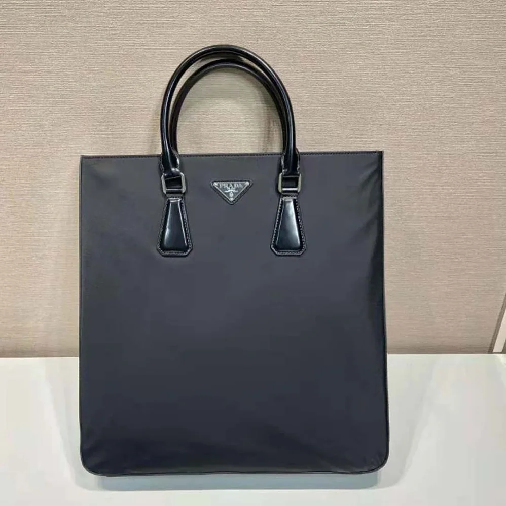 Prada Re-Nylon and Brushed Leather Tote Bag for Men