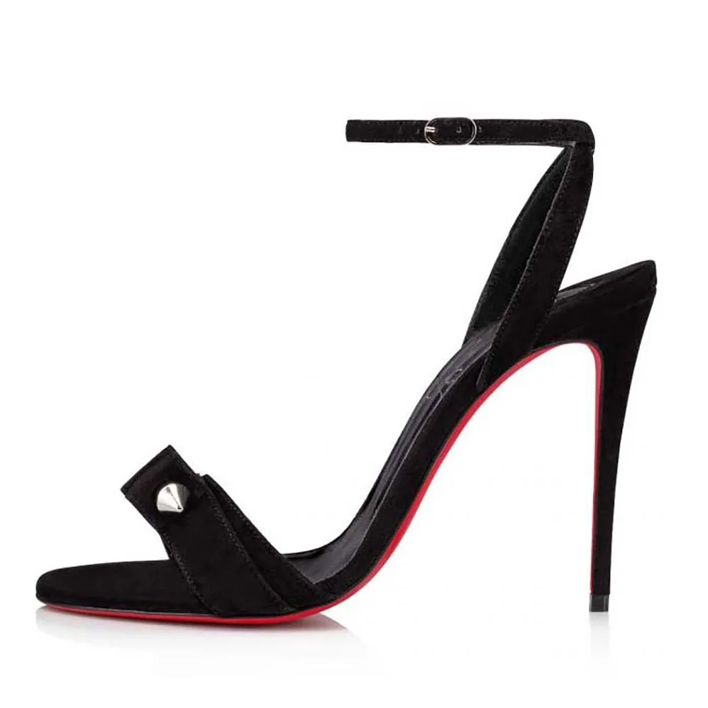 Christian Louboutin Umberta 100 mm in Suede Calfskin for Women in Black Christian Louboutin Umberta 100 mm in Suede Calfskin for Women in Black