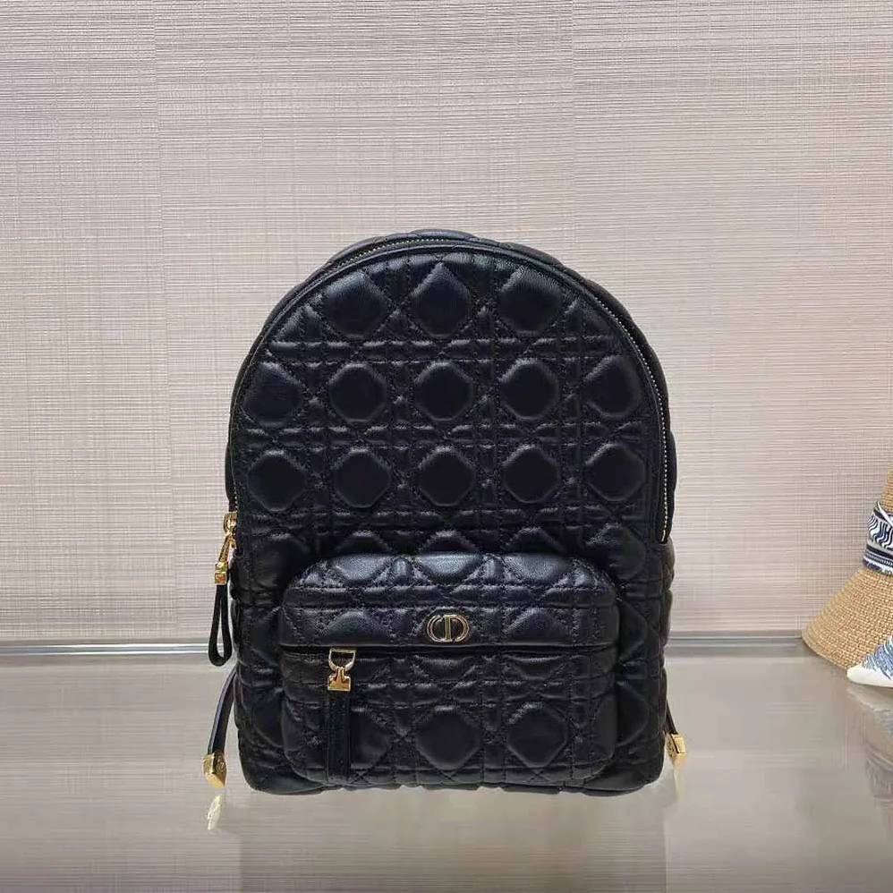 Dior Small Dior Backpack Black Cannage Lambskin for Women Dior Small Dior Backpack Black Cannage Lambskin for Women