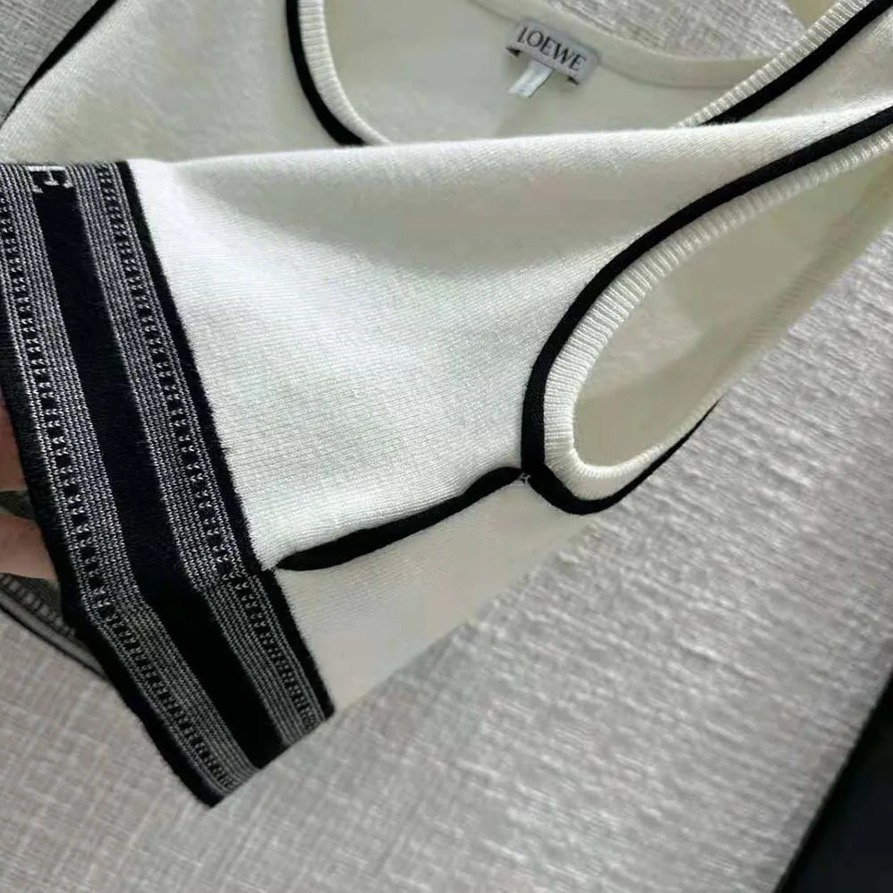 Loewe Cropped Tank Top in Viscose for Women in White
