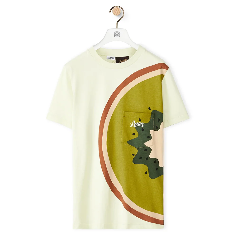Loewe Kiwi T-shirt in Cotton for Women in Green Loewe Kiwi T-shirt in Cotton for Women in Green