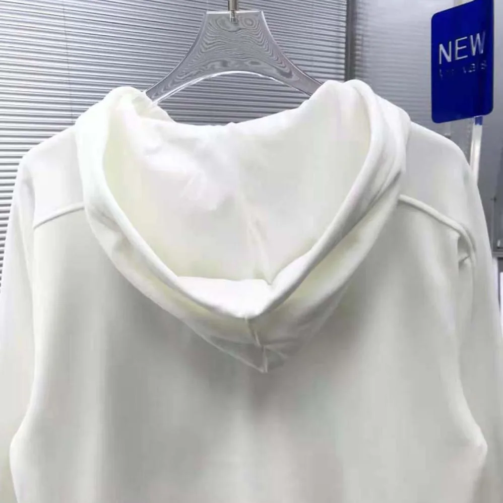 Celine Loose Sweatshirt in Cotton Fleece with Studs for Men in White