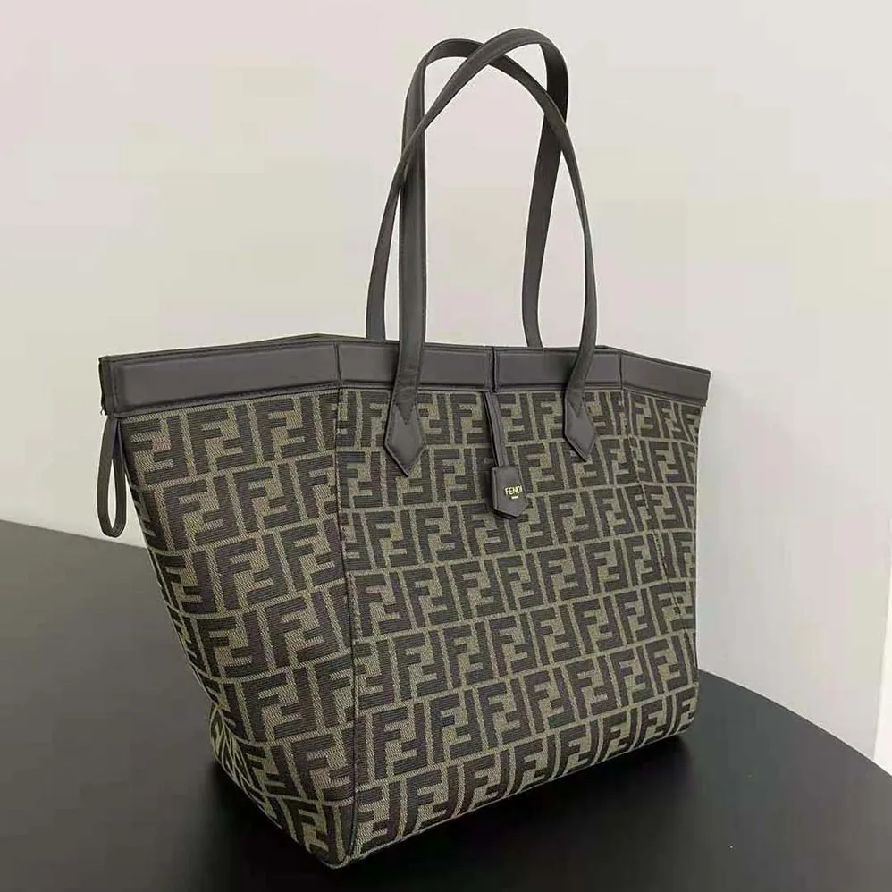 Fendi Origami Large Brown FF Jacquard Fabric Bag that can be Transformed for Women Fendi Origami Large Brown FF Jacquard Fabric Bag that can be Transformed for Women