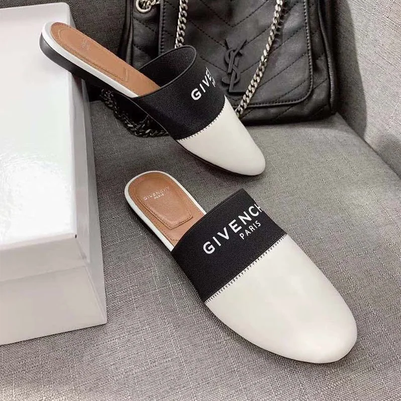 Givenchy Shoes Givenchy Paris Leather Mules for Women in White