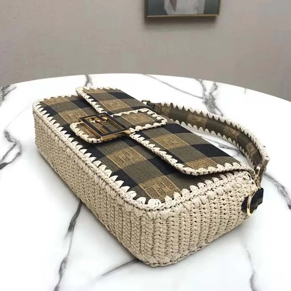Fendi Baguette Brown Fabric Bag for Women Fendi Baguette Brown Fabric Bag for Women