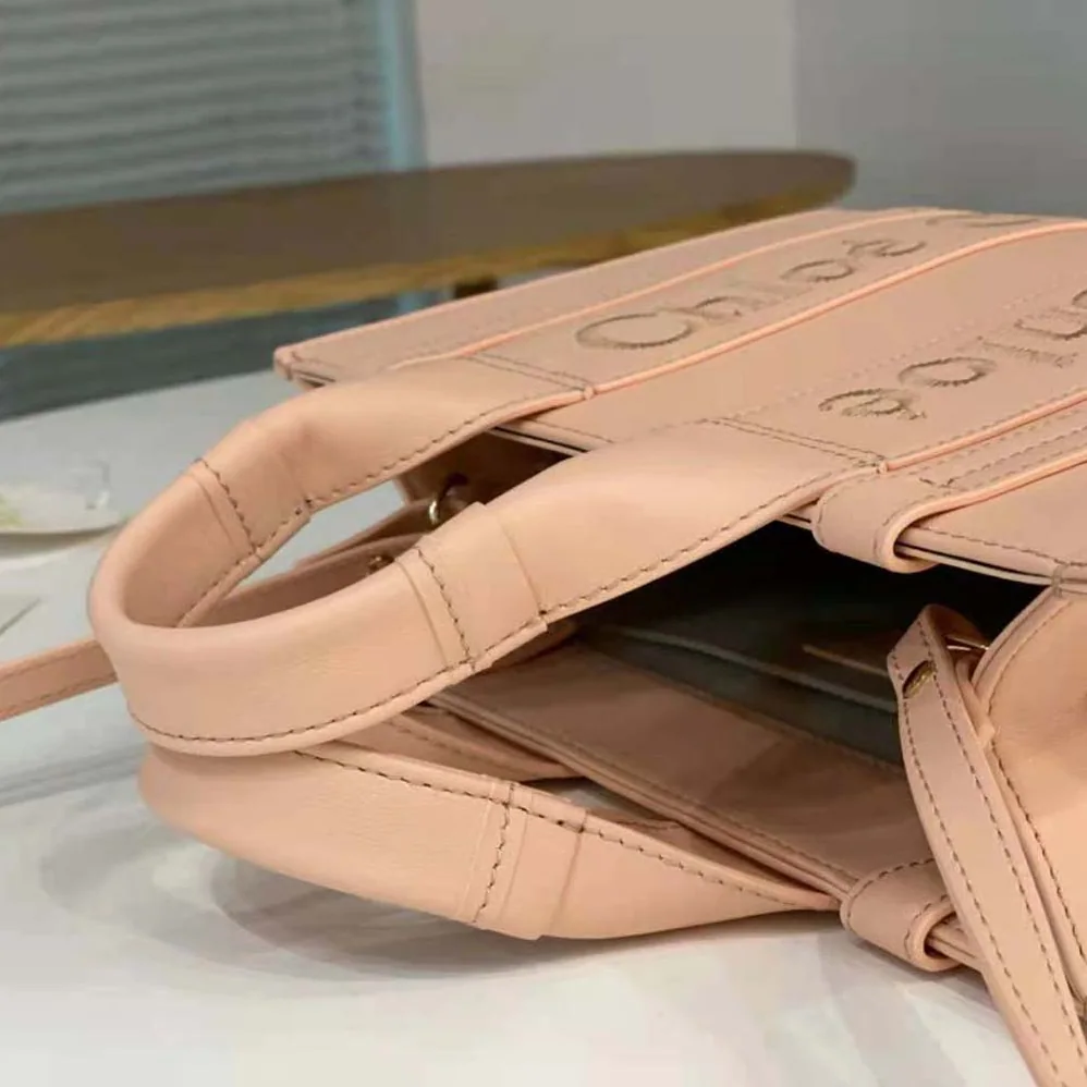 Chloe Mini Woody Tote Bag for Women in Pink Chloe Mini Woody Tote Bag for Women in Pink