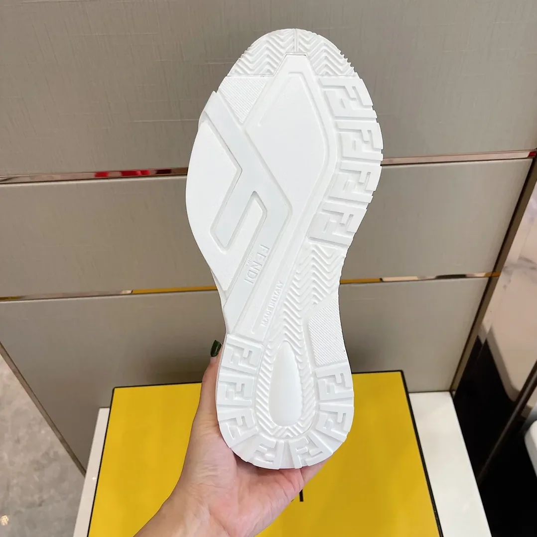 FD Fendi Flow Running Sneakers White 7E1504AHI8F0V4D