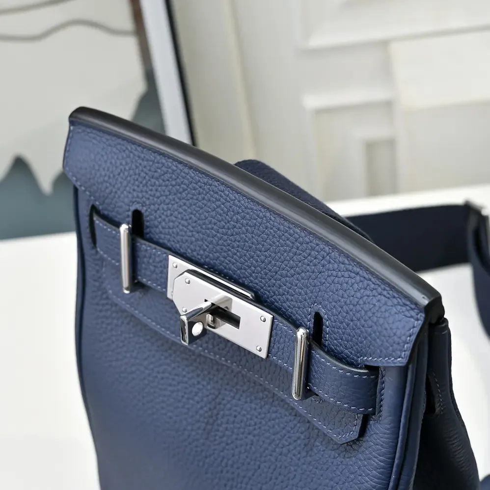 Hermes Hac A Dos PM Backpack for Unisex in Navy