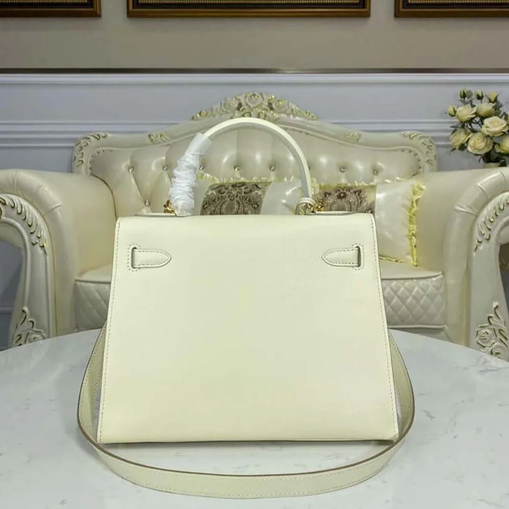 Hermes Kelly Bag 28 Epsom Leather for Women in White
