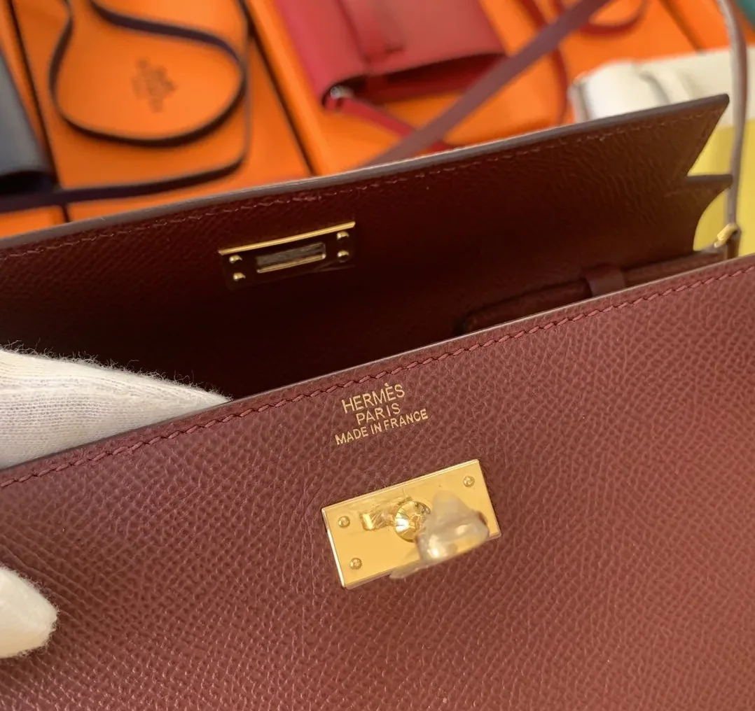Hermes Kelly Wallet To Go Woc Epsom Wine Hermes Kelly Wallet To Go Woc Epsom Wine
