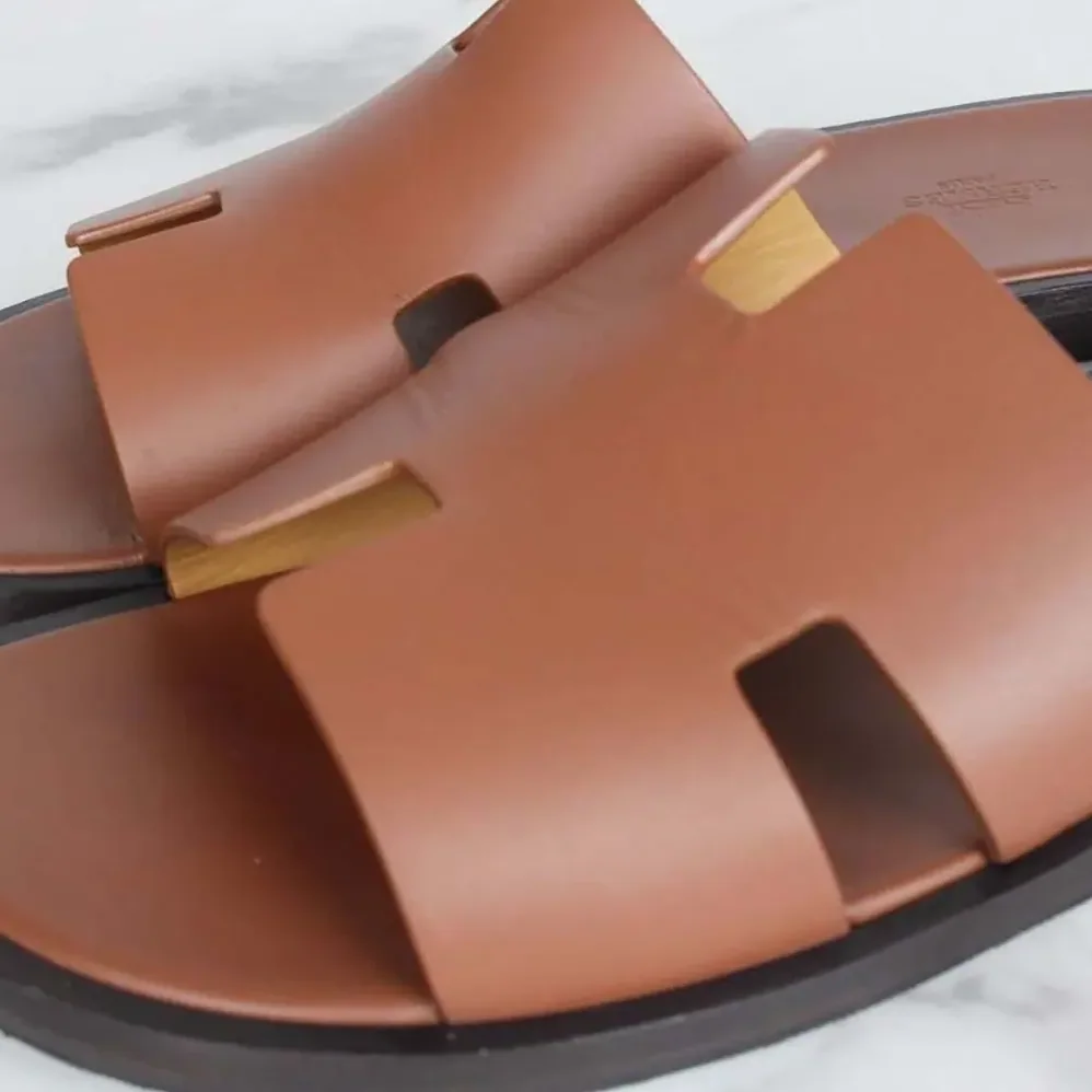 Hermes Izmir Sandal for Unisex in Brown