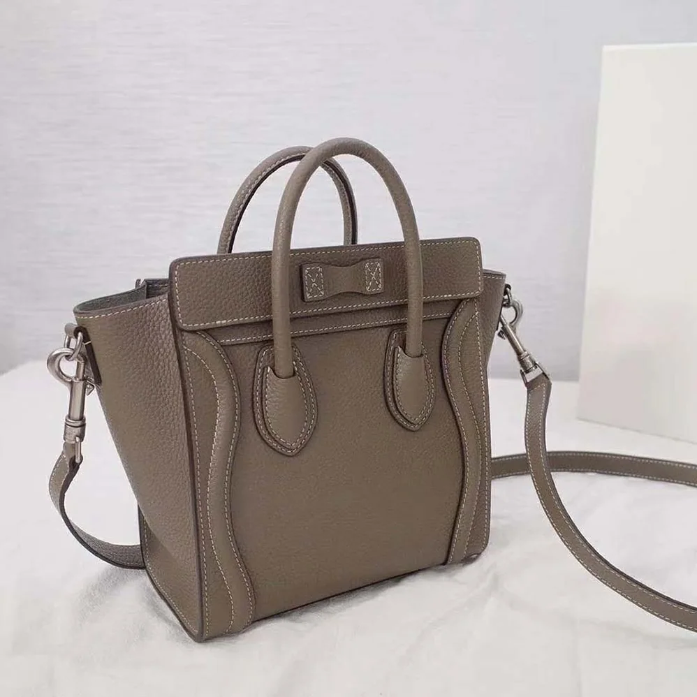 Celine Mini Luggage Handbag in Baby Drummed Calfskin for Women in Brown Celine Mini Luggage Handbag in Baby Drummed Calfskin for Women in Brown